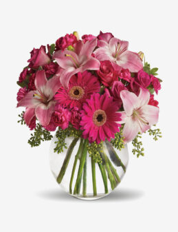 Teleflora Treat A Little Pink Me Up Flowers